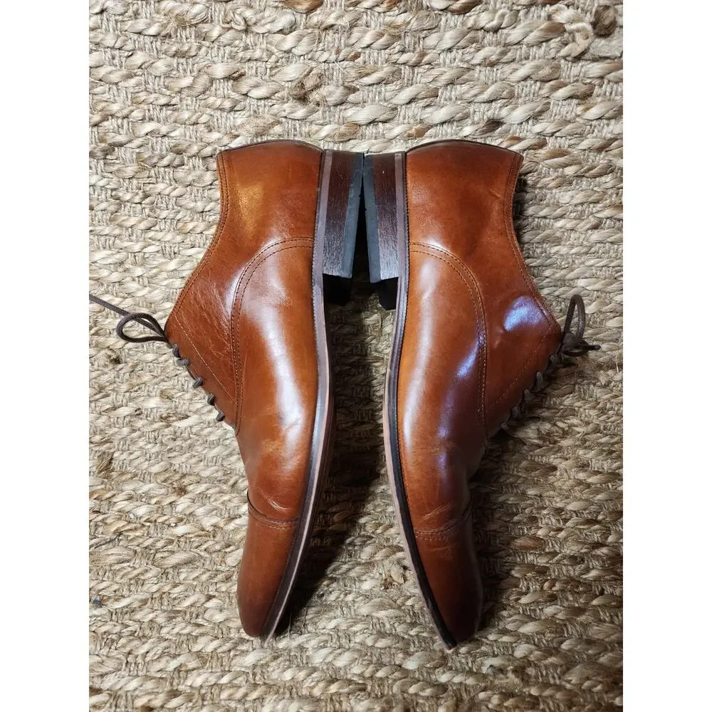 Florsheim CORBETTA Men's Brown Classic CAP Toe Oxford Leather Dress Shoe Sz. 9.5